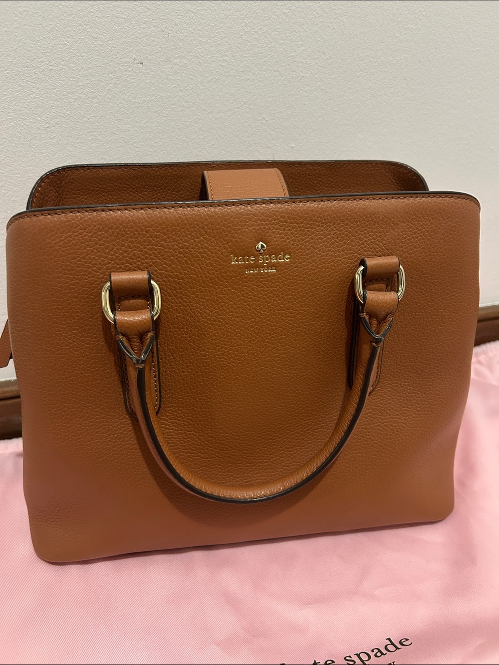 Kate Spade medium satchel caramel